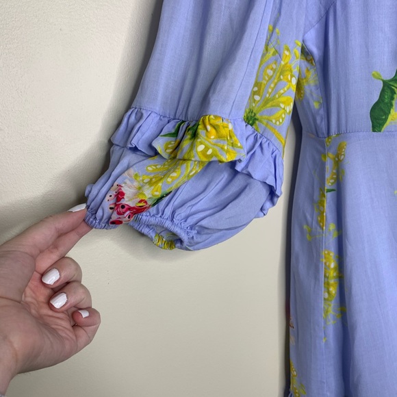 Cynthia Rowley Tayla Floral Mini Ruffle Dress 4 - Picture 4 of 16